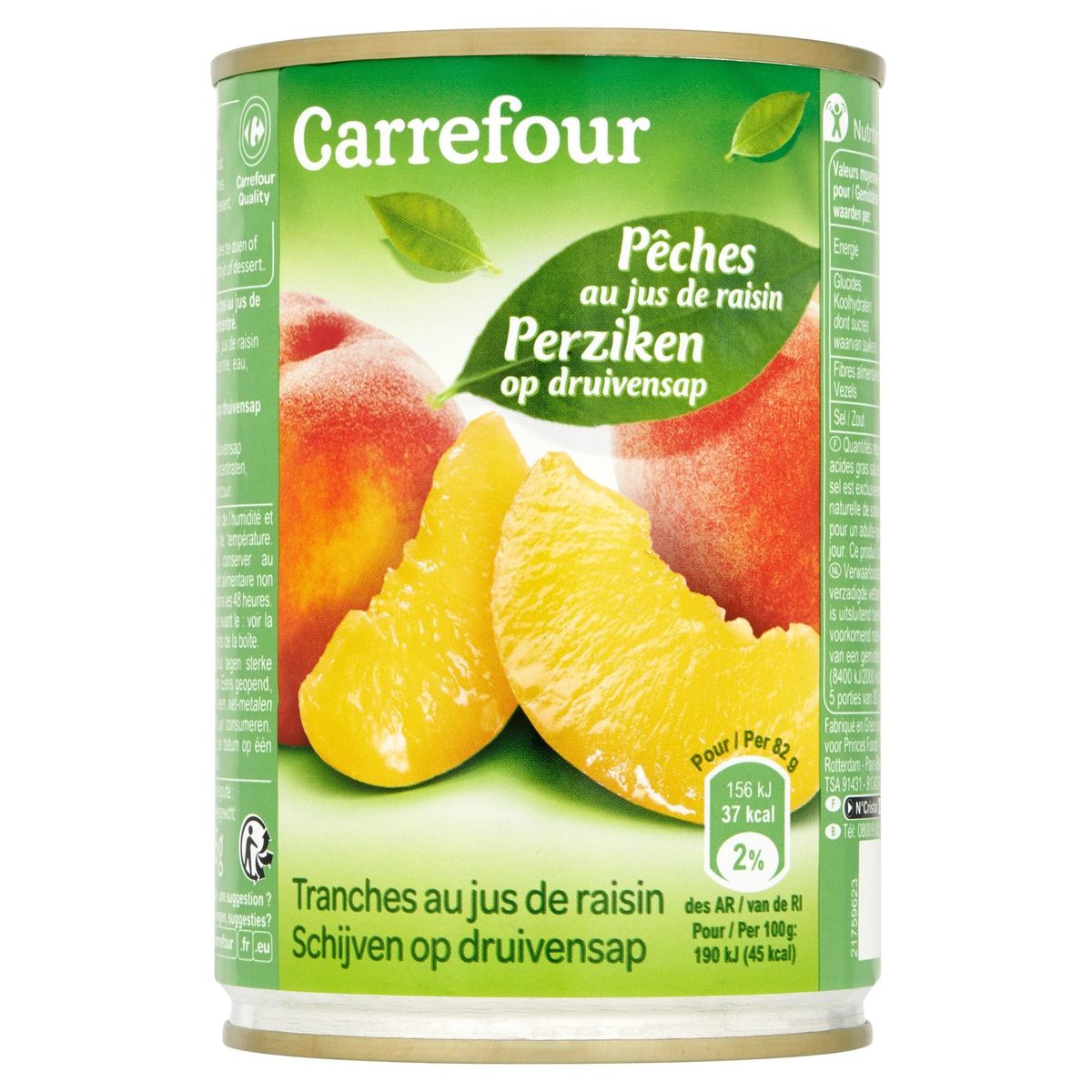 Carrefour Perziken op Druivensap 410 g