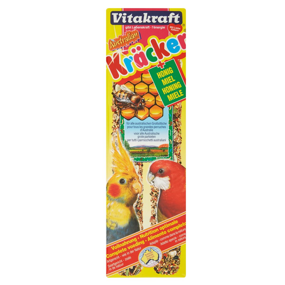 Vitakraft 2 x Australian Crackers met Honing voor Parkieten 180 g