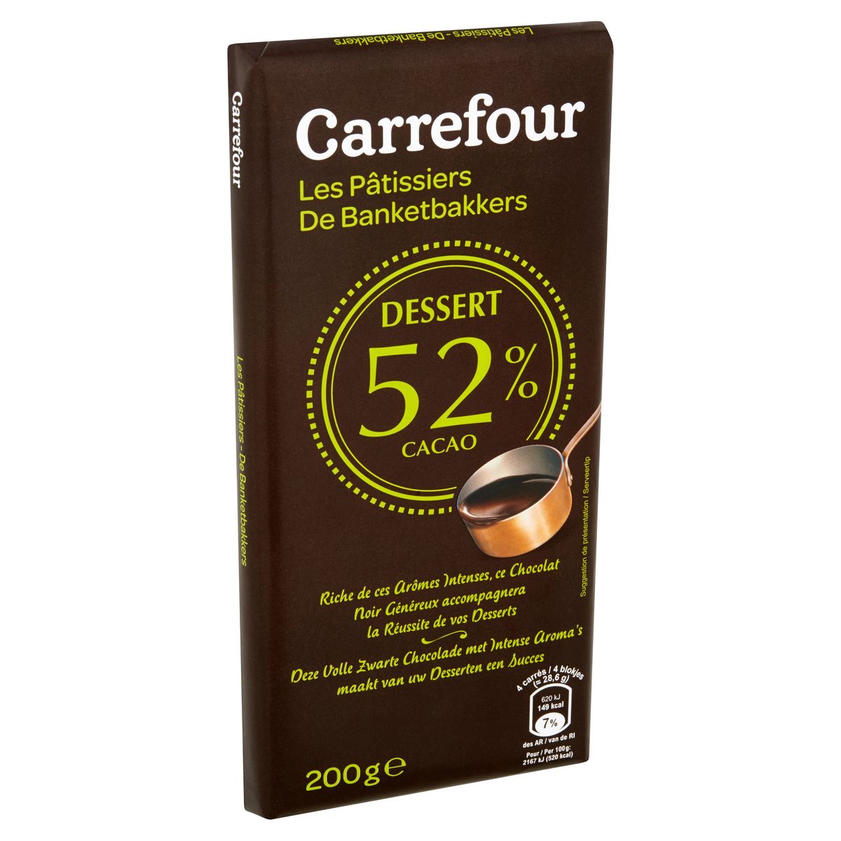 Carrefour les Pâtissiers Dessert 52% Cacao 200 g