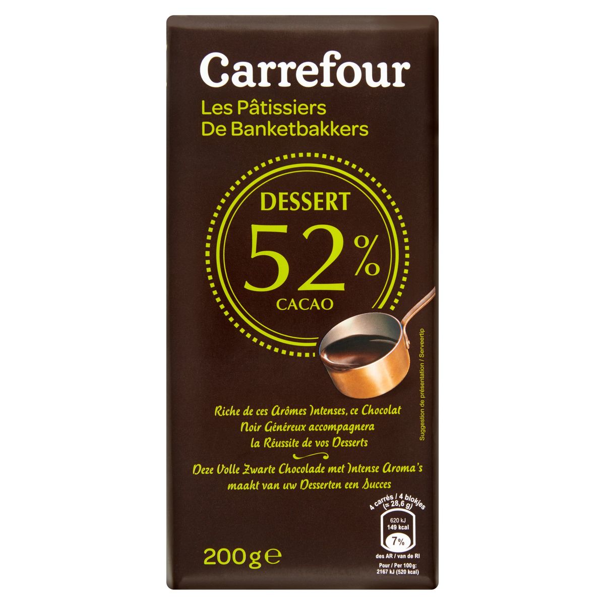 Carrefour De Banketbakkers Dessert 52% Cacao 200 g