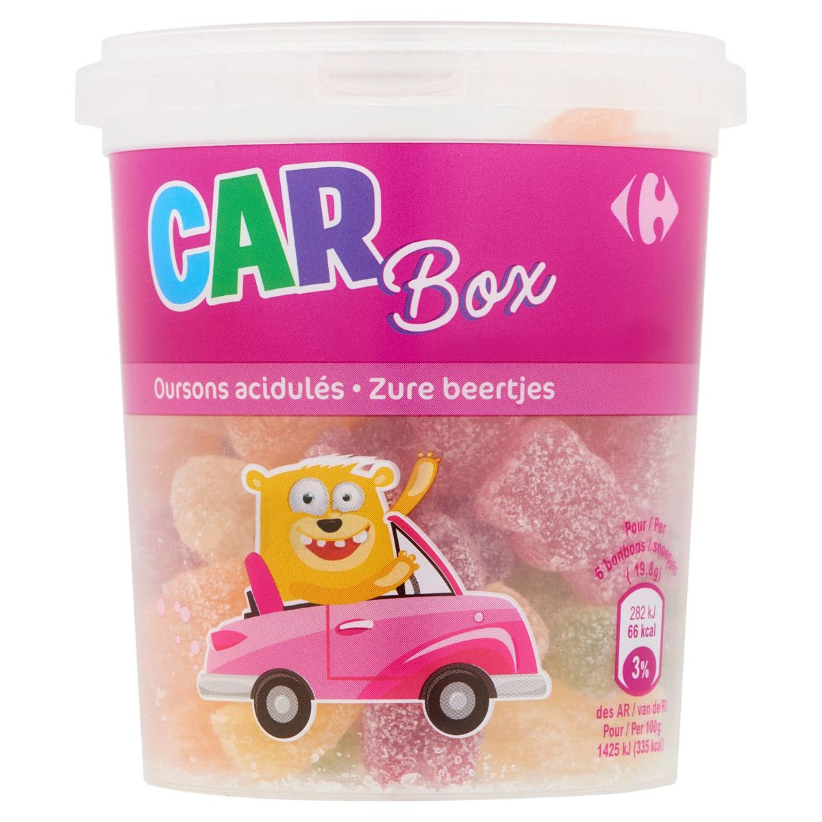 Carrefour Car Box Zure Beertjes 220 g