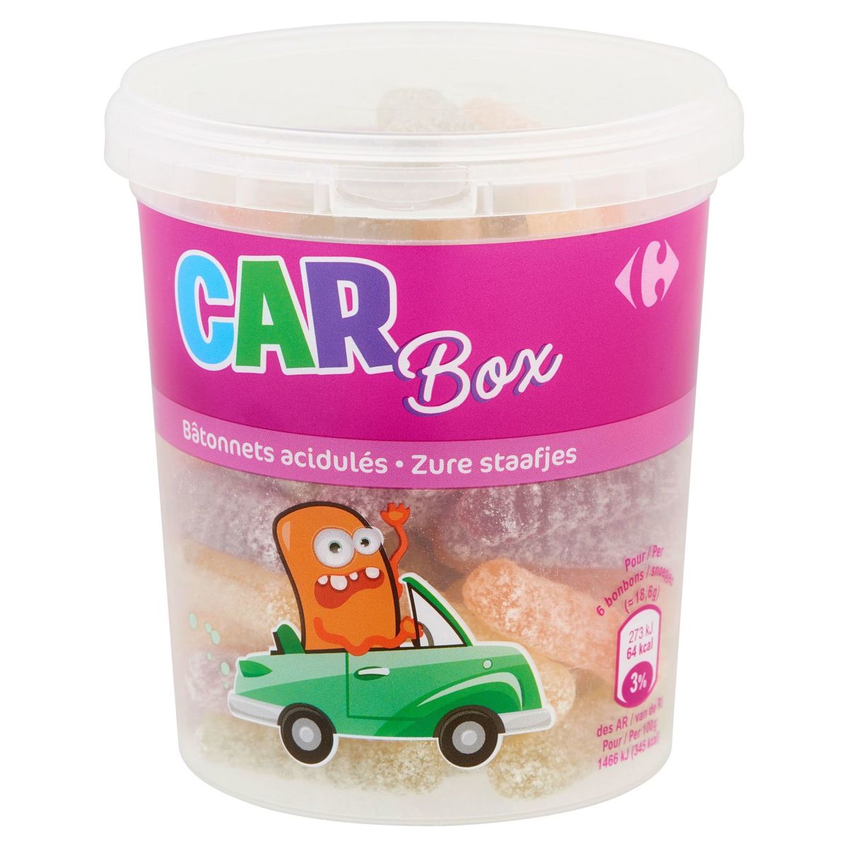 Carrefour Car Box Zure Staafjes 220 g