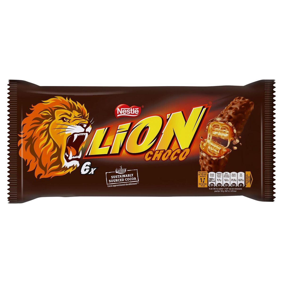 Lion Barres Chocolatées 6 x 42 g