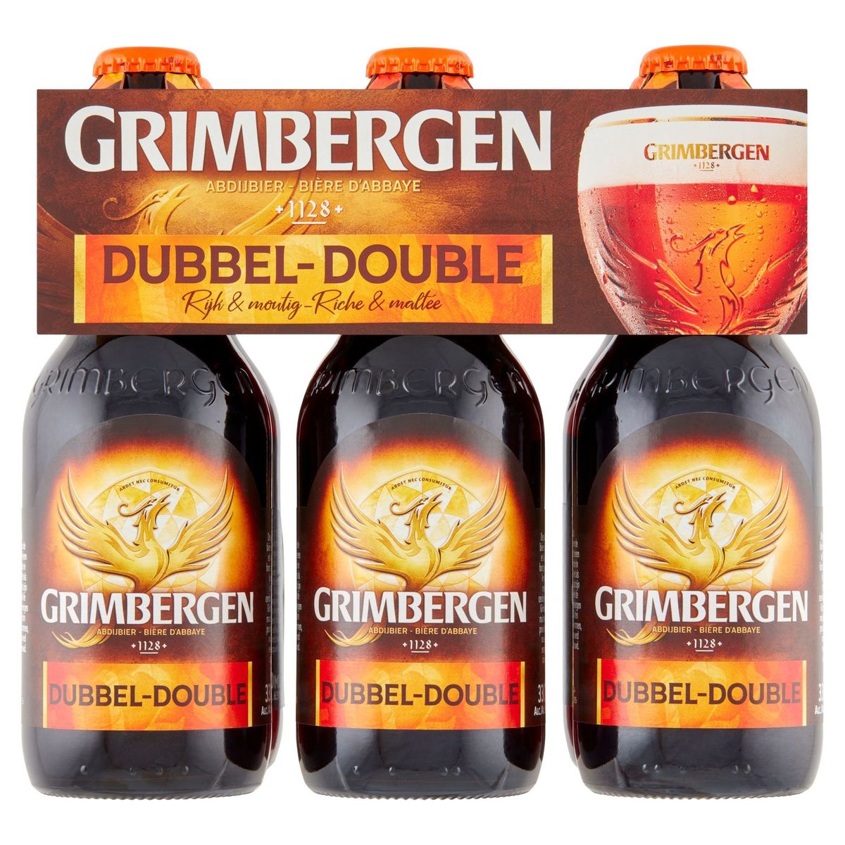 Grimbergen Bière d'abbeye Double 6.5% ALC Bouteille 6x33cl