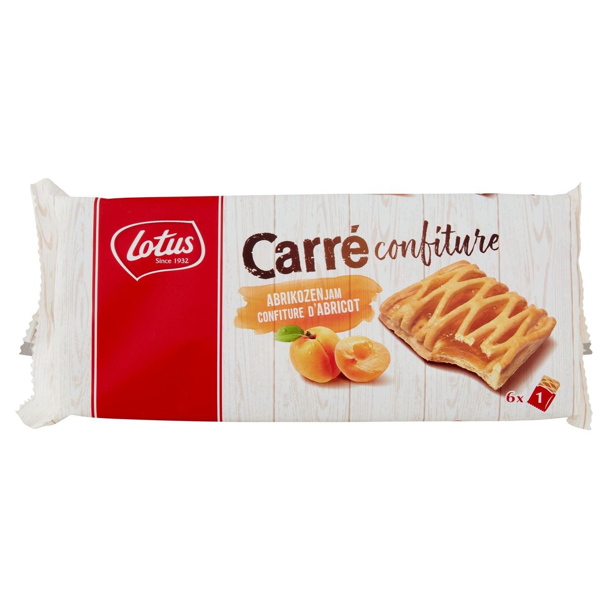 Lotus Carré Confiture Confiture d'Abricot 6 x 34 g