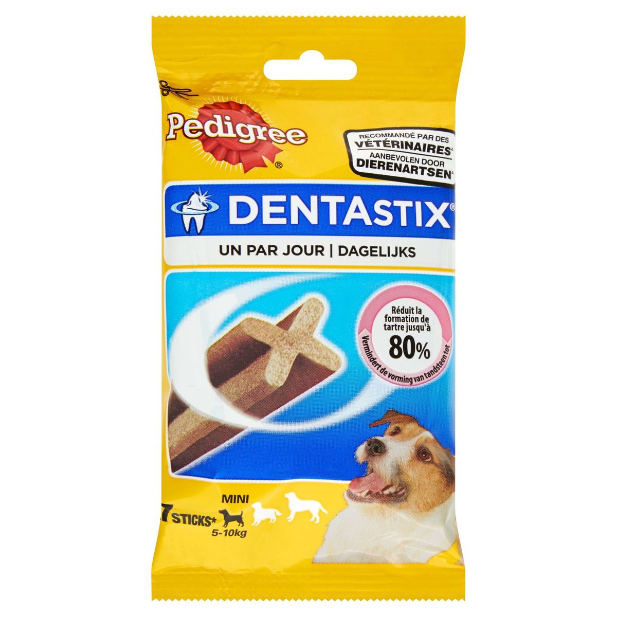 Dentastix Pedigree Snack Chien Un par Jour Mini 7 Pièces 110 g