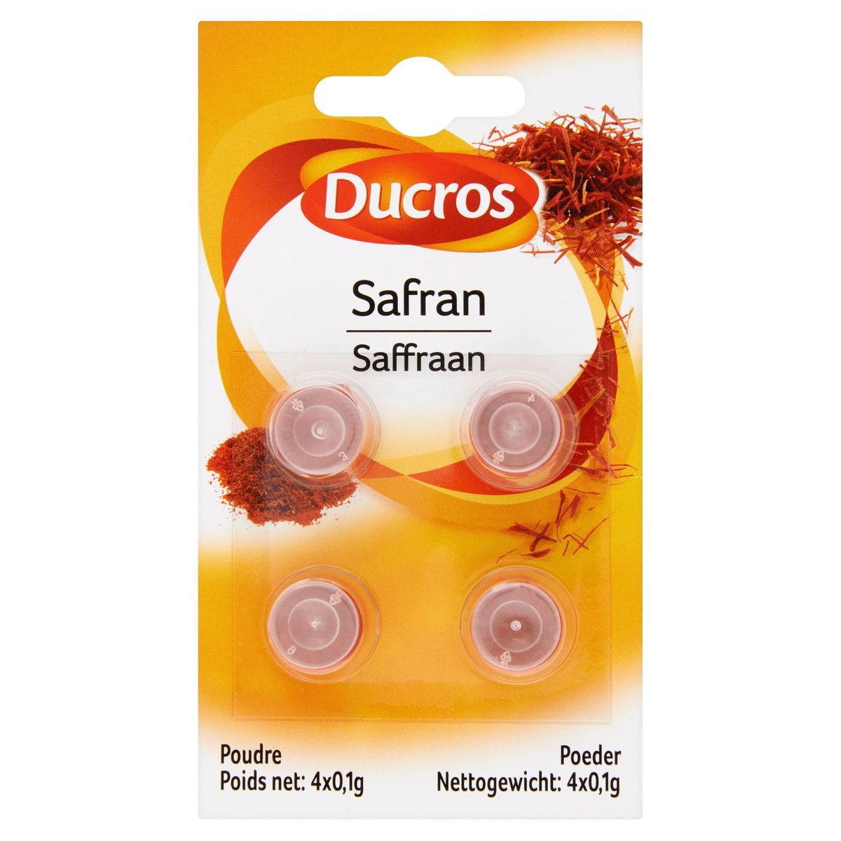 Ducros Saffraan Poeder 4 x 0.1 g