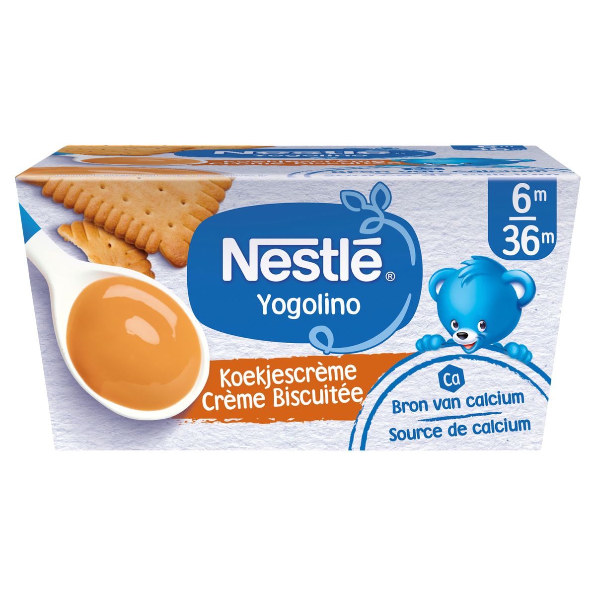 Nestlé Yogolino Melkdessert Koekjescrème vanaf 6 maanden 4x100g