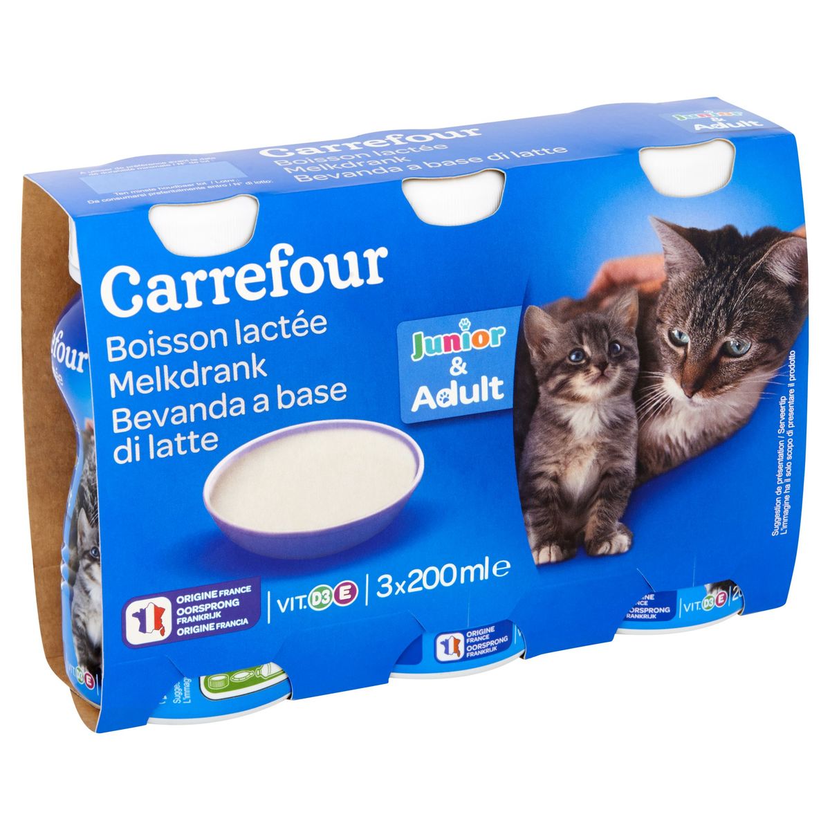 Carrefour Melkdrank Junior & Adult 3 x 200 ml