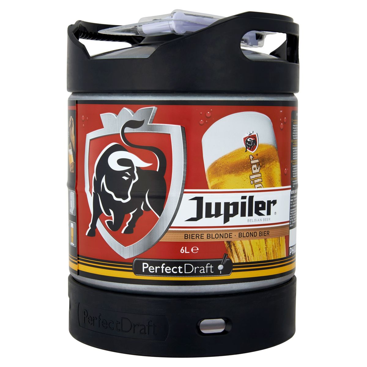 Jupiler Blond Bier Pils 5.2% Alc 6L PerfectDraft vat