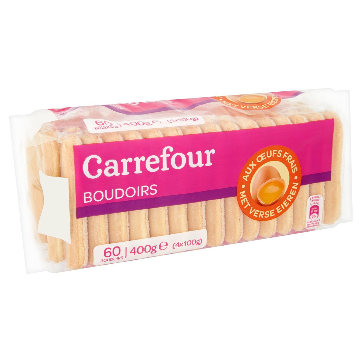 Carrefour 60 Boudoirs 4 x 100 g