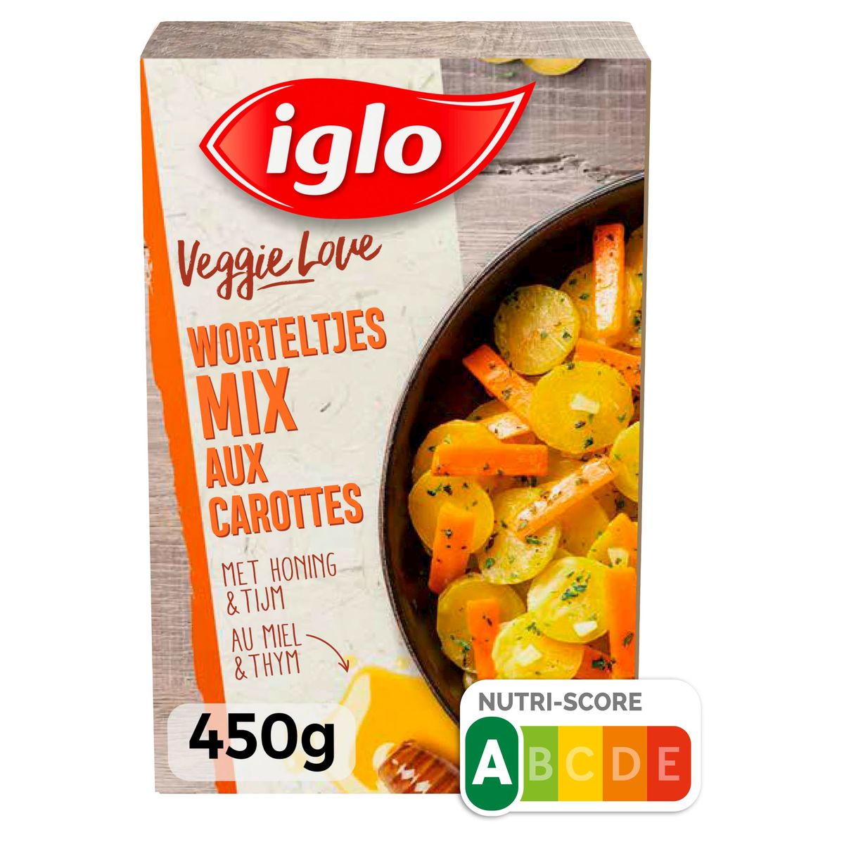Iglo Veggie Love Mix de Carottes au Miel et Thym 450 g