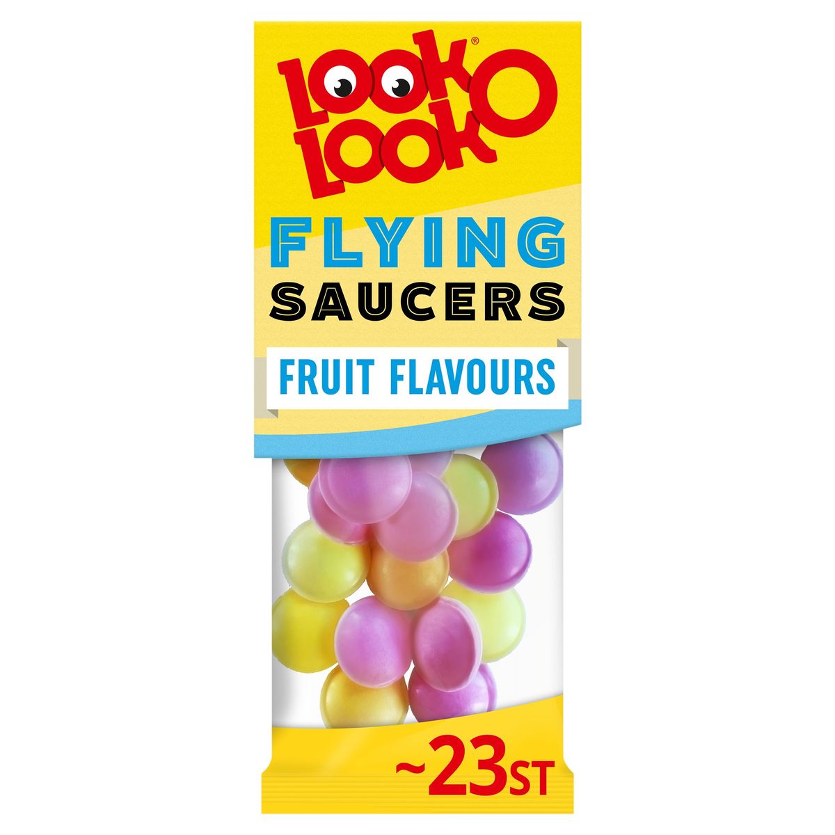 Look-O-Look Flying Saucers Cachets Poudre UFO's Goût Fruits 30 g