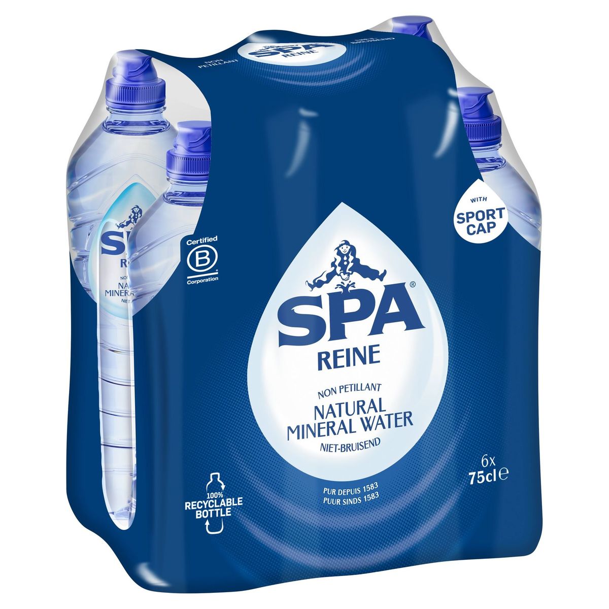 SPA Reine Niet-Bruisend Natural Mineral Water 6 x 75 cl