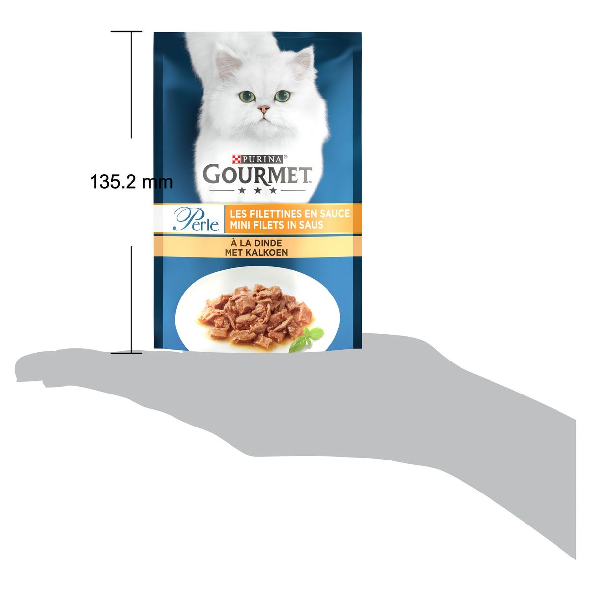 Gourmet Perle Kattenvoeding Mini Filets in Saus Kalkoen 85g