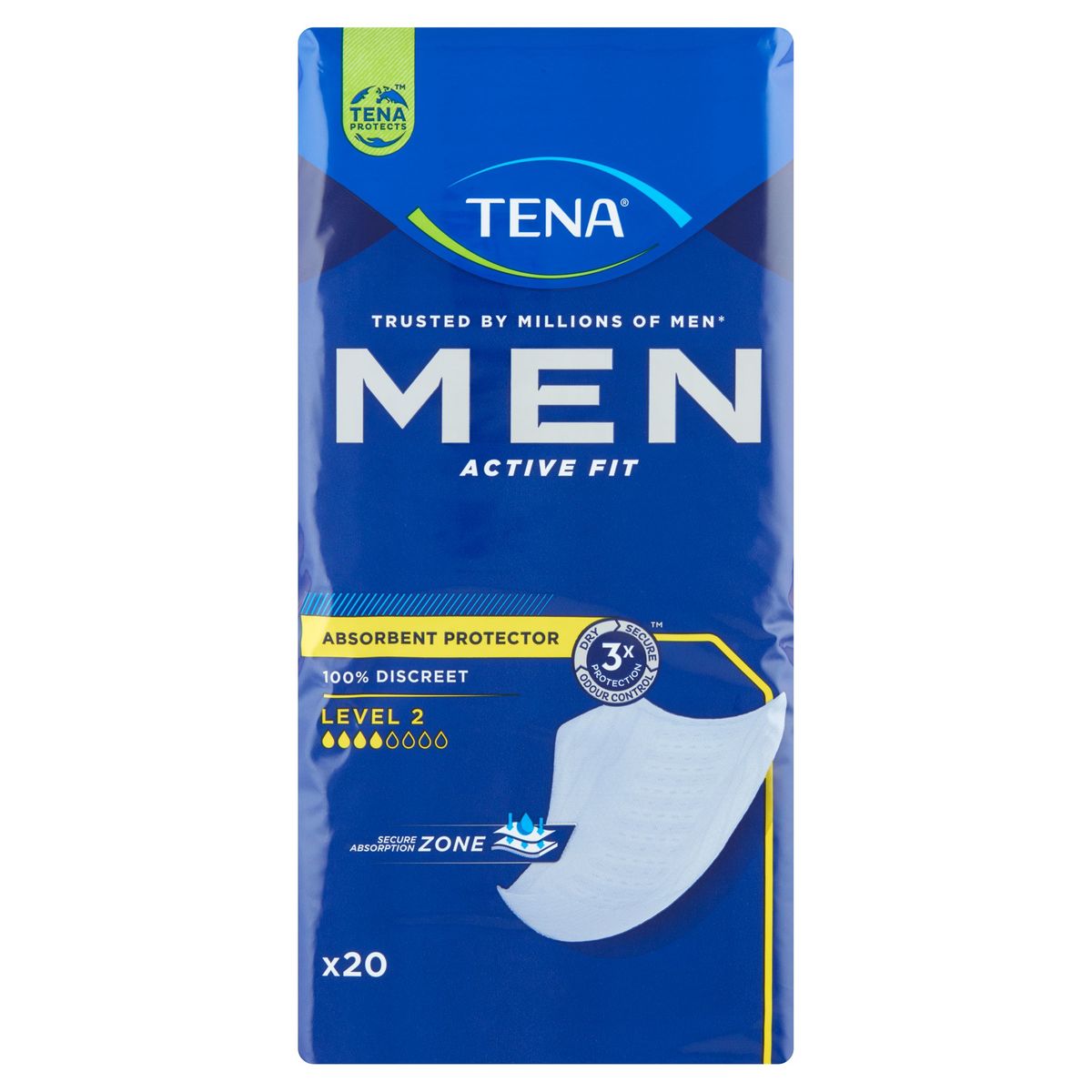 TENA Men Absorbent Protector Level 2 Medium 20 Stuks
