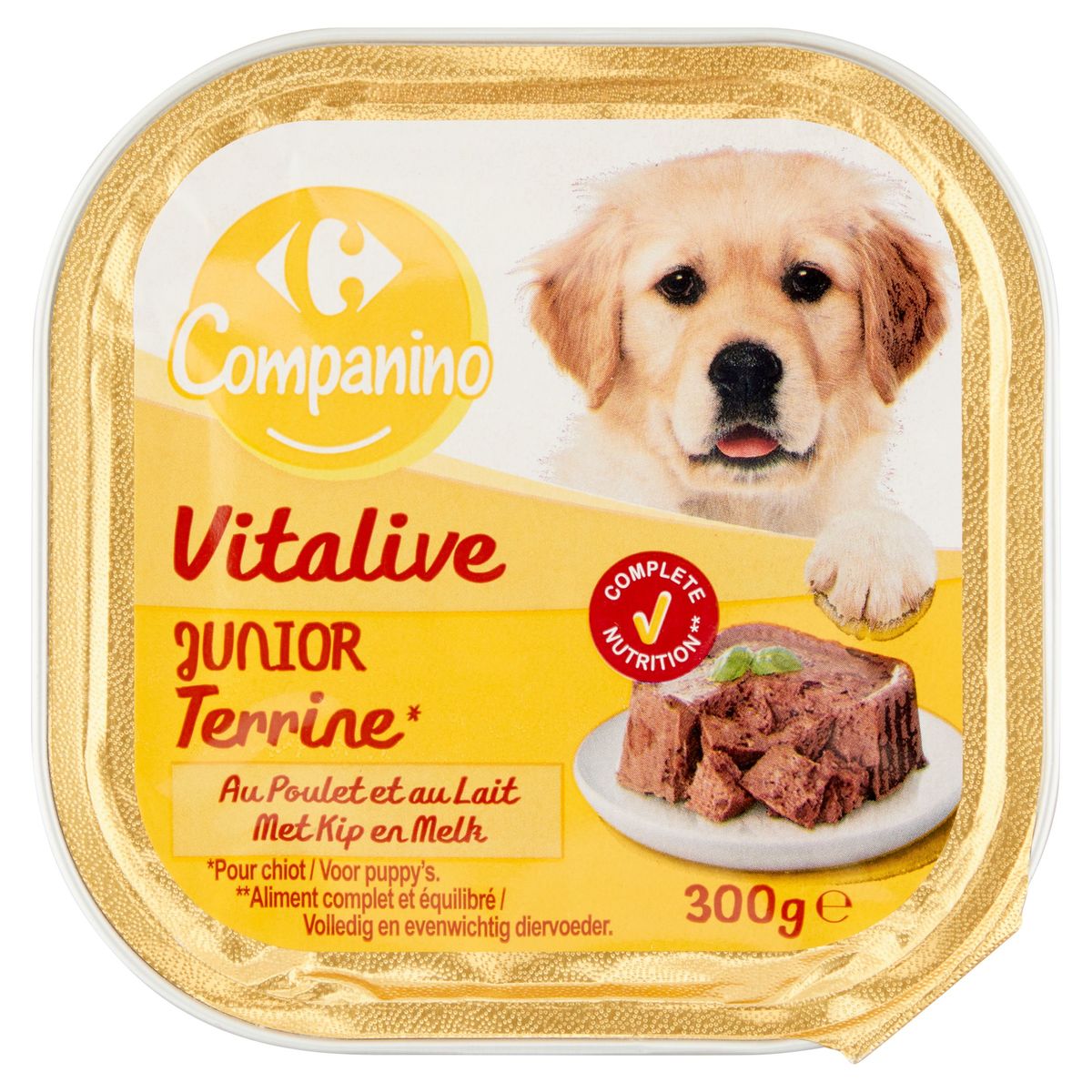 Carrefour Companino Vitalive Junior Terrine au Poulet et au Lait 300 g