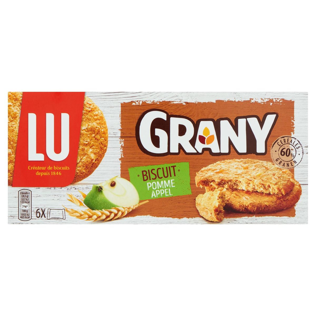 LU Grany Biscuits Pomme 6 Sachets 171 g