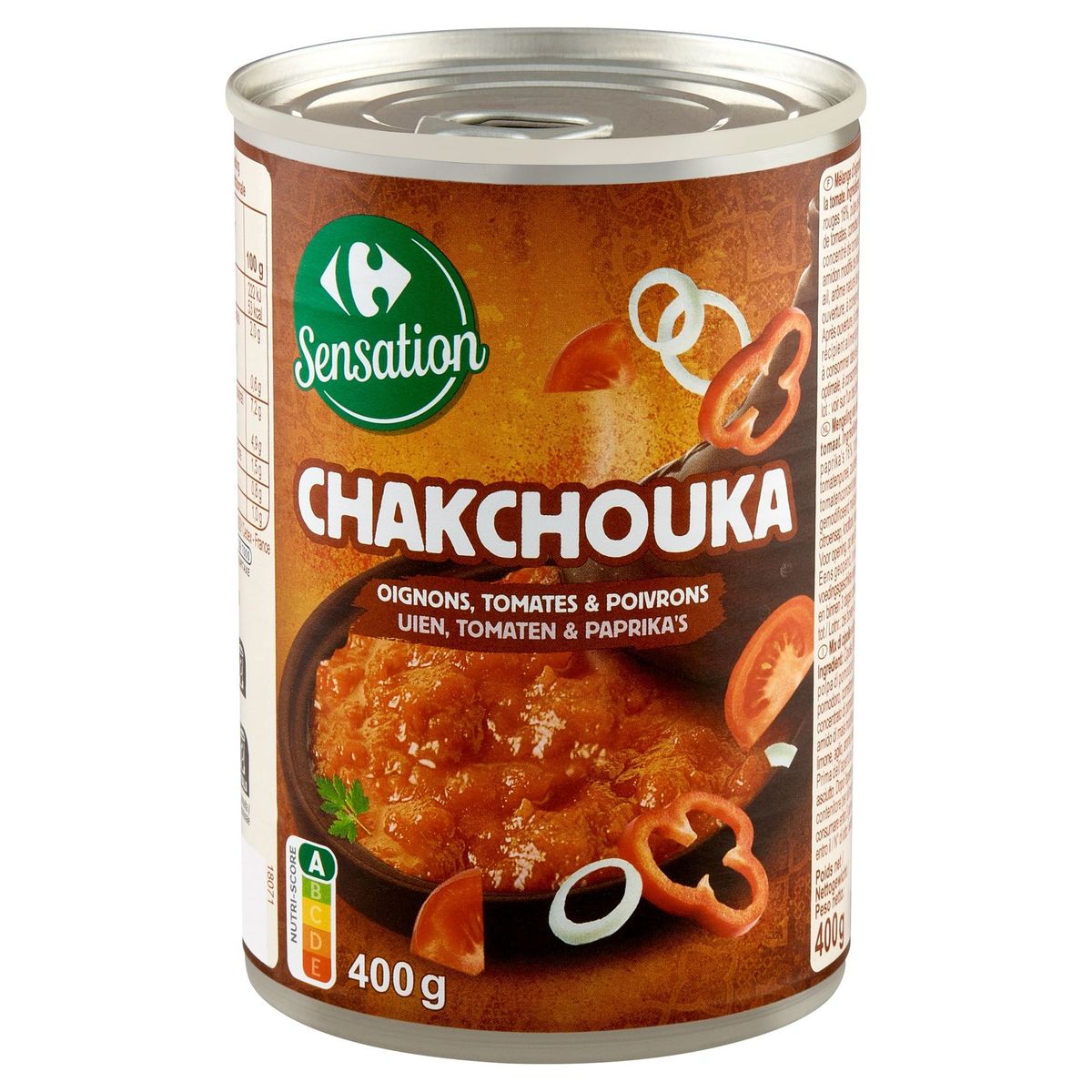 Carrefour Frita Chakchouka Oignons Poivrons Rouges et Tomates 400 g