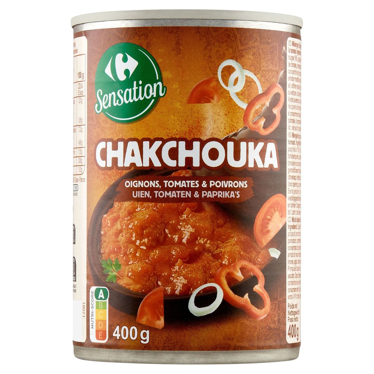 Carrefour Frita Chakchouka Oignons Poivrons Rouges et Tomates 400 g