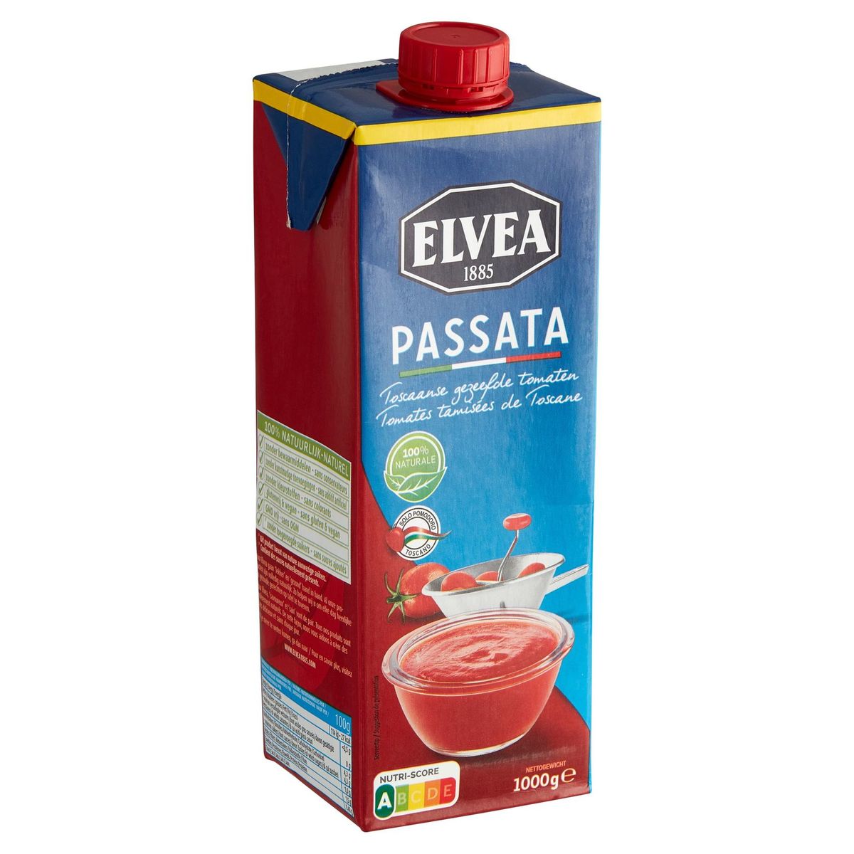 Elvea Passata Toscaanse Gezeefde Tomaten 1000 g