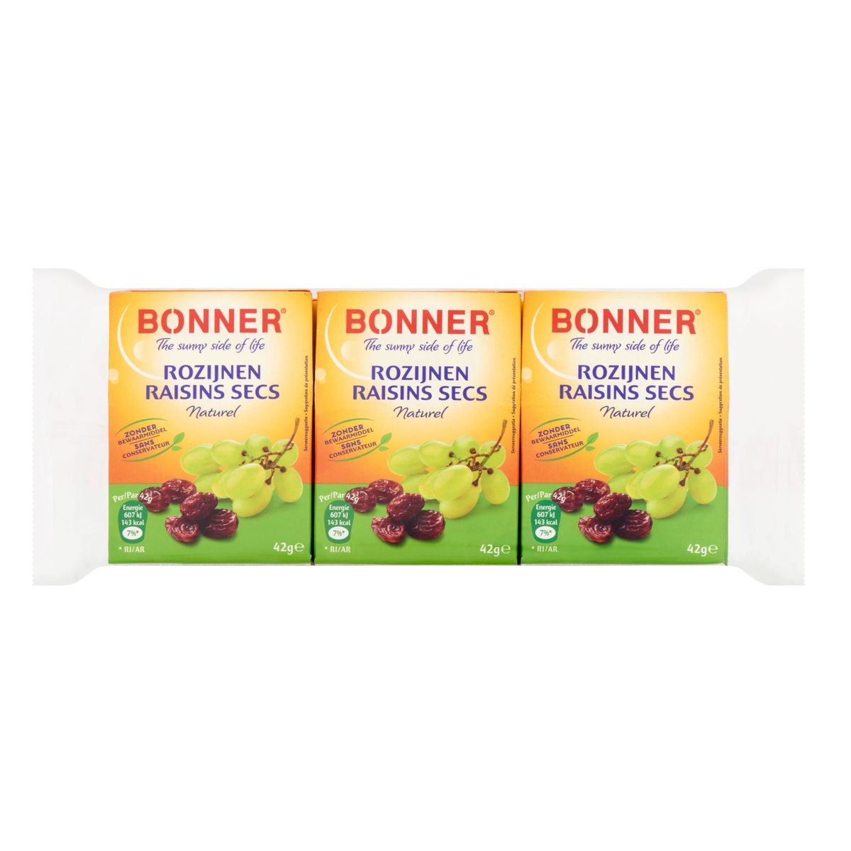 Bonner Rozijnen Naturel 6 x 42 g