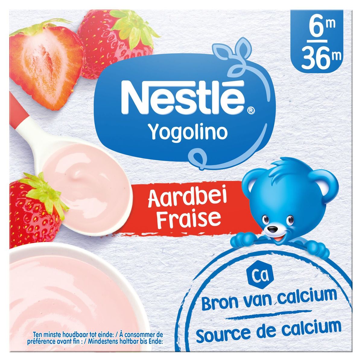 Nestlé Yogolino Melkdessert Aardbei vanaf 6 maanden 4x100g