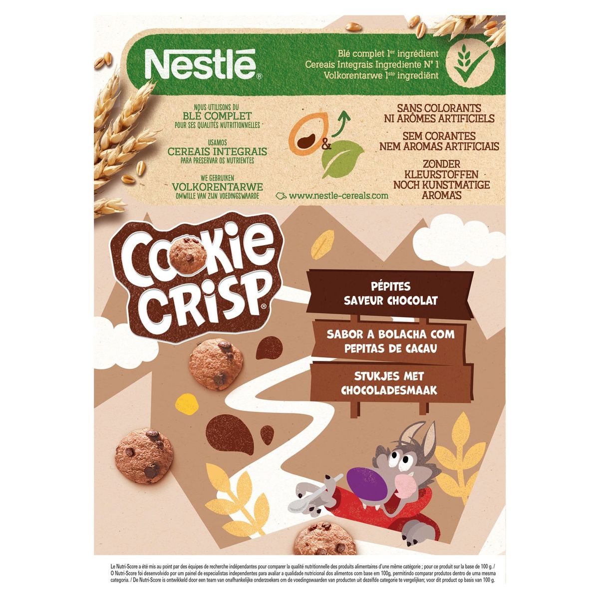 Cookie Crisp Céréales Goût de Biscuit - Pépites de Chocolat 375 g