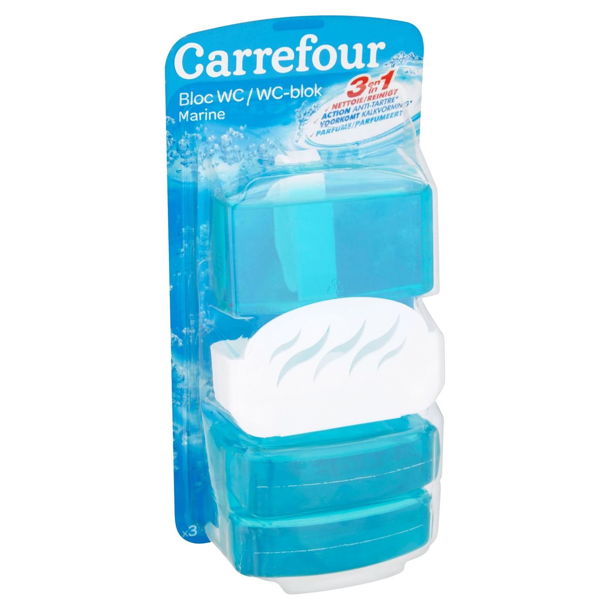 Carrefour WC Blokje Oceaan 3in1 3 x 55 ml