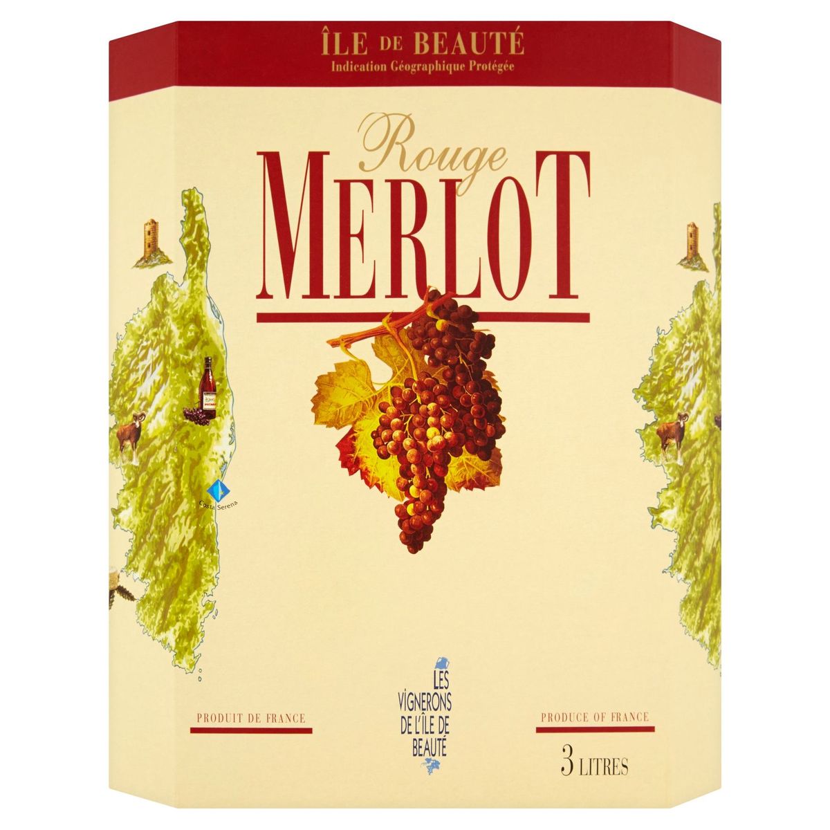 Merlot Île de Beauté Rouge 3 L
