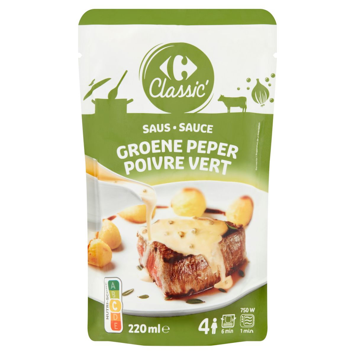 Carrefour Classic' Sauce Poivre Vert 220 ml