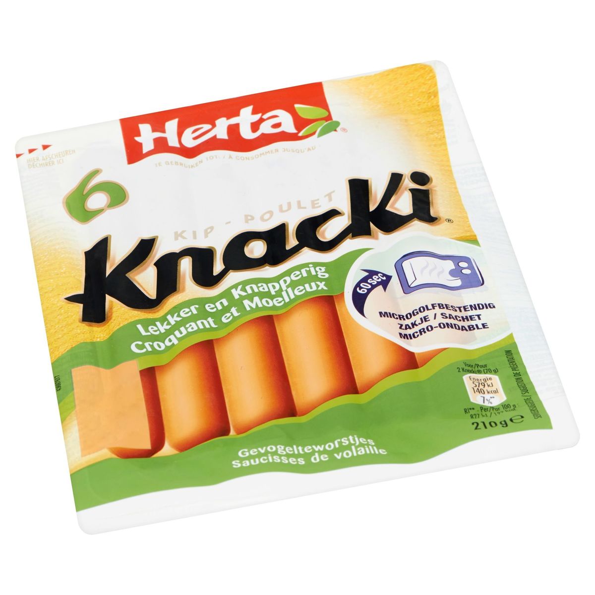 HERTA Knacki Poulet 6 Pièces 210 g