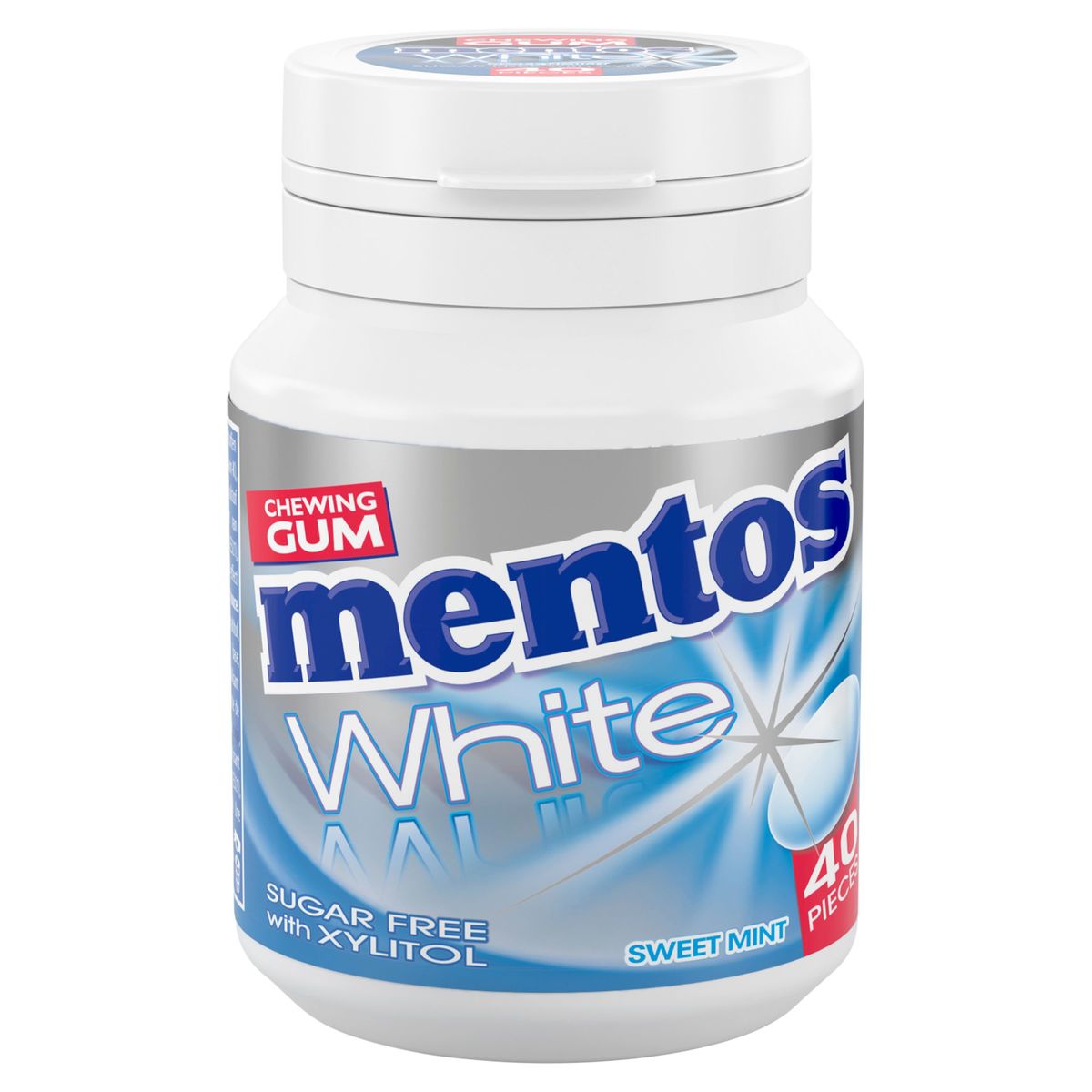 Mentos Chewing Gum White Sweet Mint Sugar Free 40 Pièces 60 g