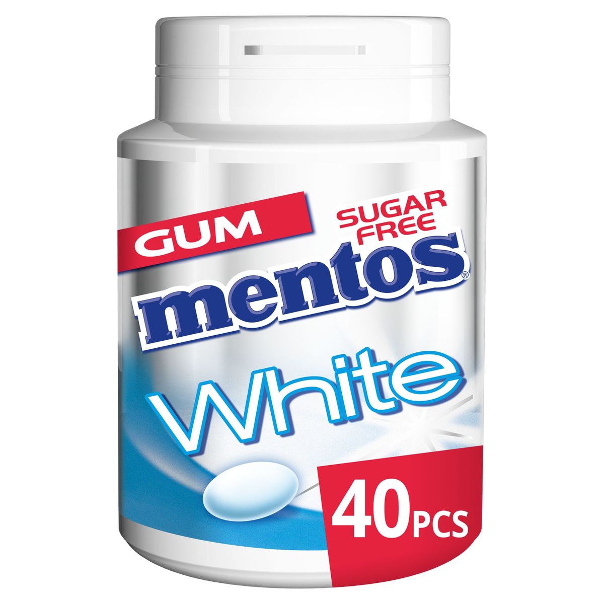 Mentos Chewing Gum White Sweet Mint Sugar Free 40 Stuks 60 g