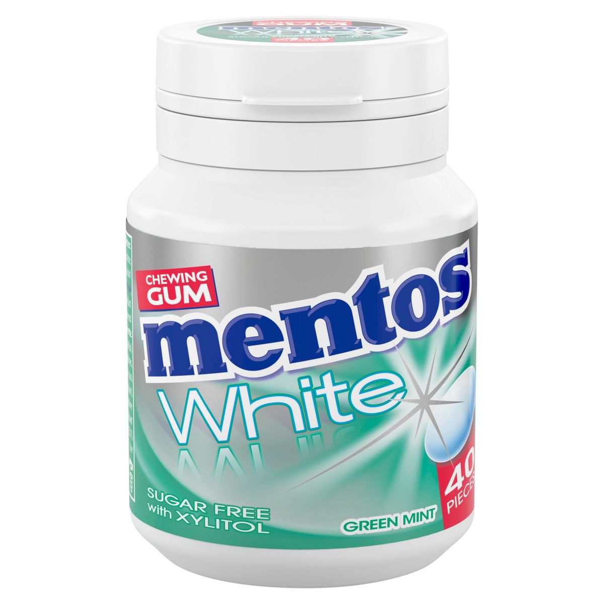 Mentos Chewing Gum Green Mint Sugar Free with Xylitol 40 Pièces 60 g