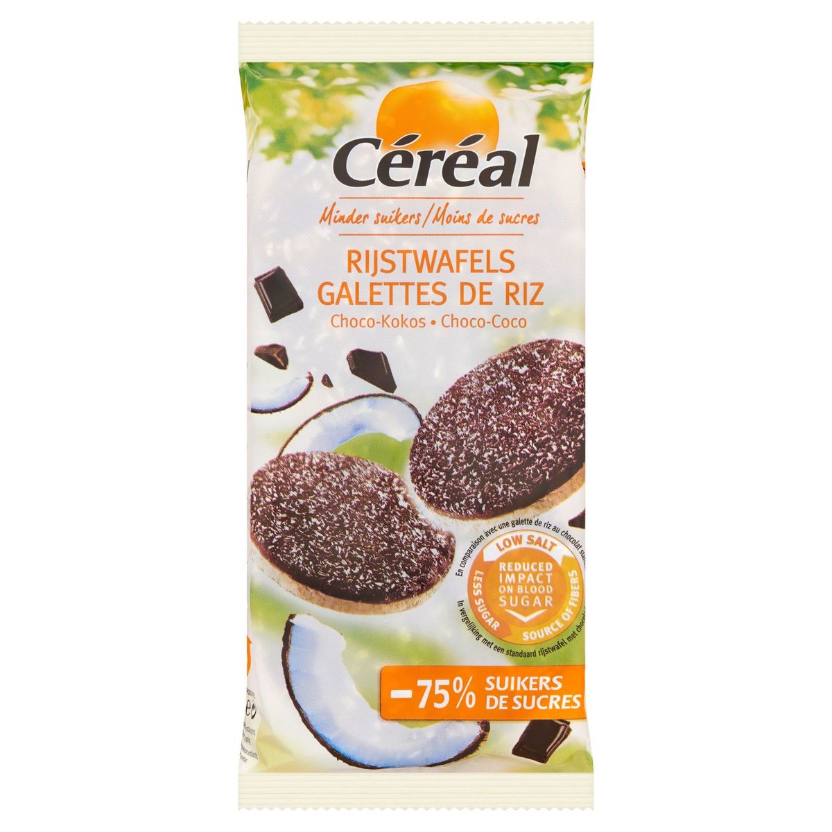 Céréal Minder Suikers Rijstwafels Choco-Kokos 100 g
