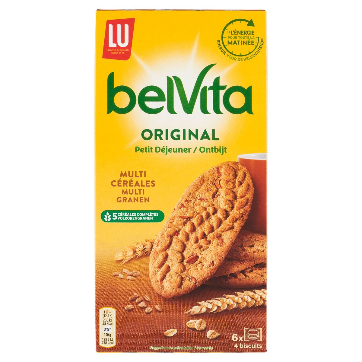 LU BelVita Original Petit Déjeuner Multi Céréales 6 x 50 g