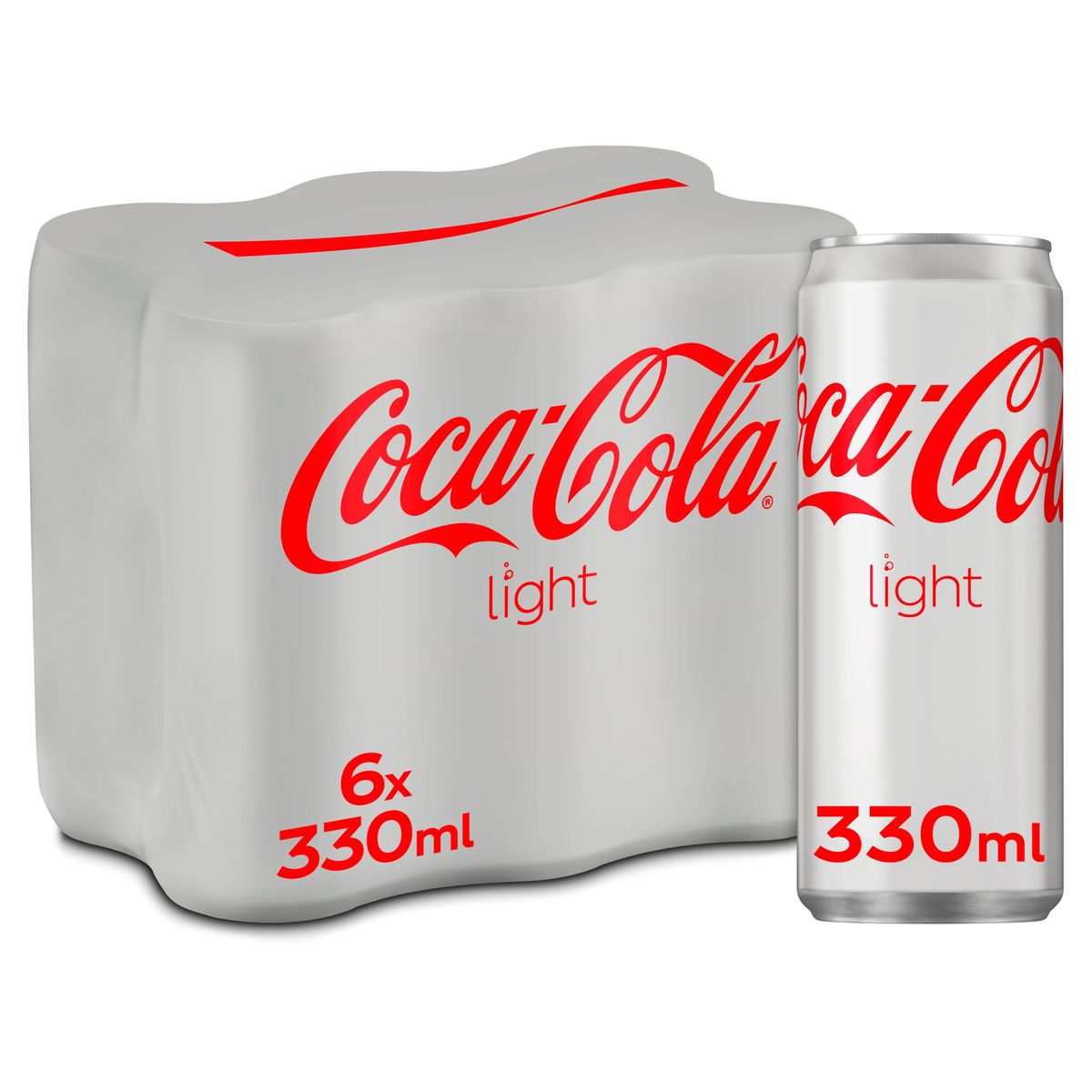 COCA-COLA LIGHT Coke Soft drink SLEEKCAN 330ML X 6