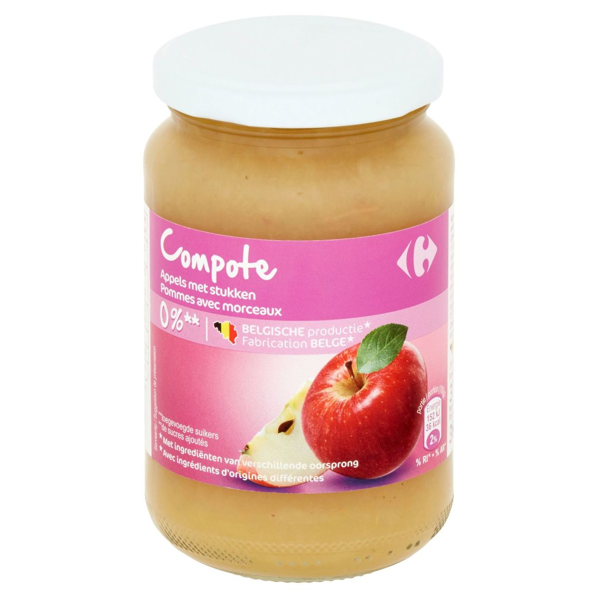 Carrefour Compote Appels met Stukken  350 g