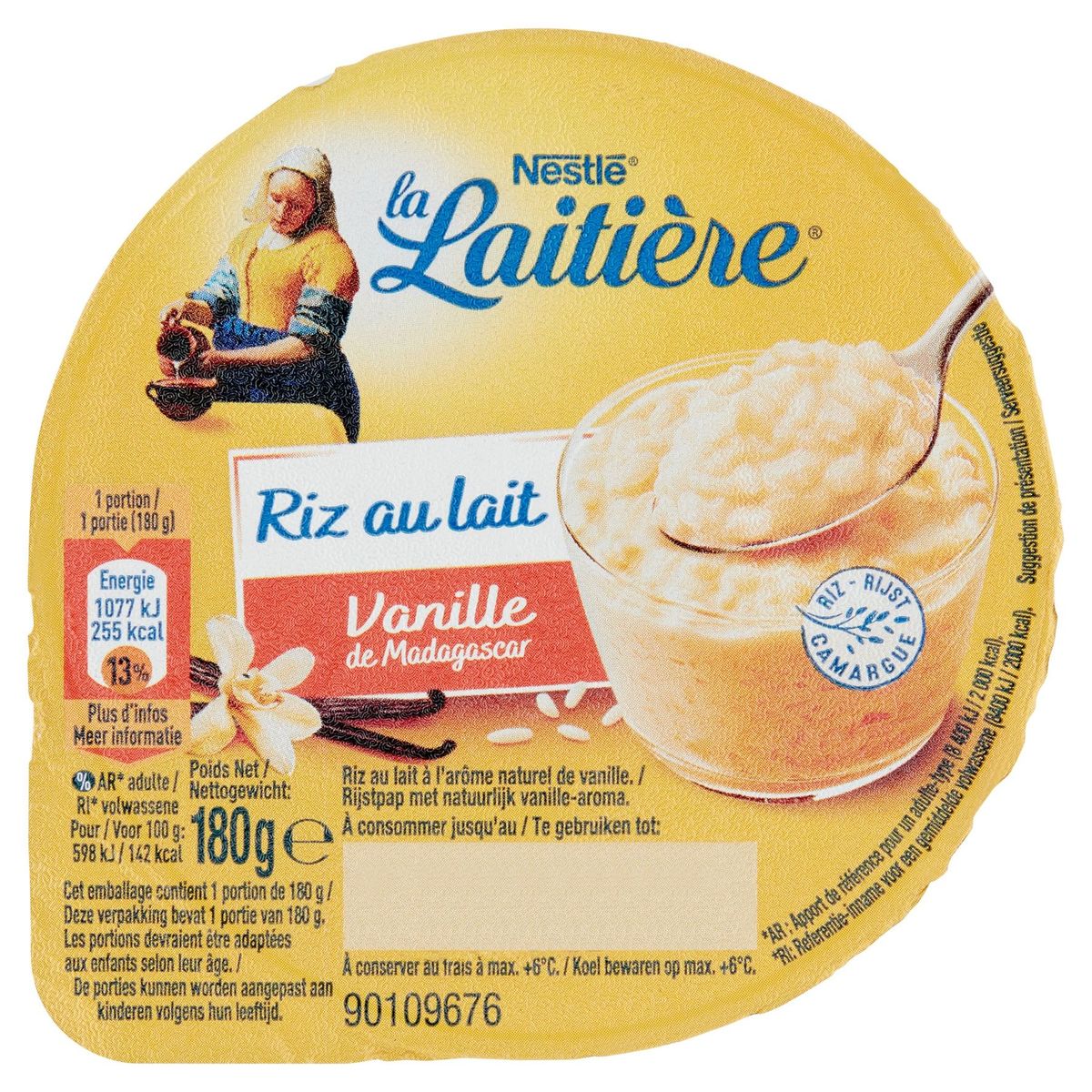La Laitière Rijstpap Vanillesmaak 180 g