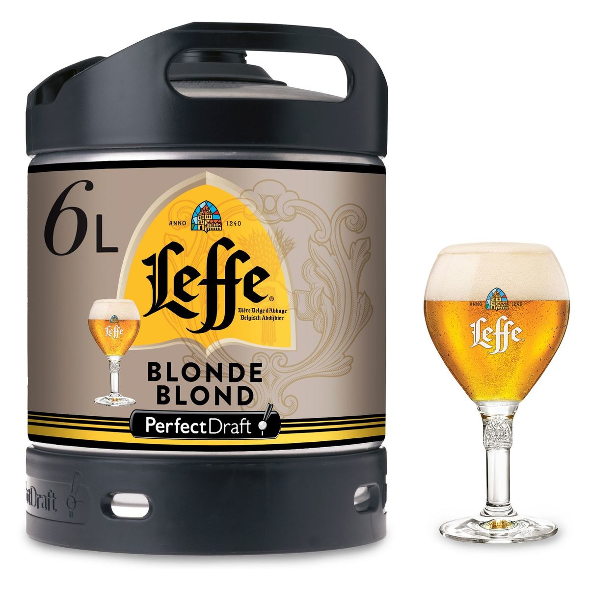 Leffe PerfectDraft Bière Belge Blonde Fût Pression 6 L