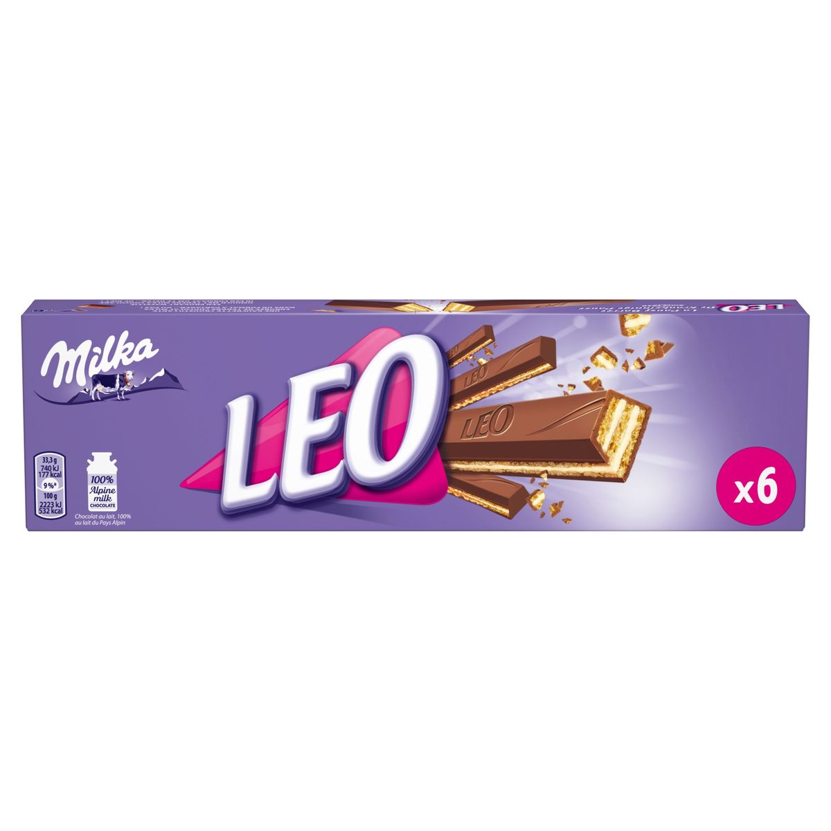 Milka LEO Gaufrettes Au Chocolat Au Lait 6 x 33.3 g