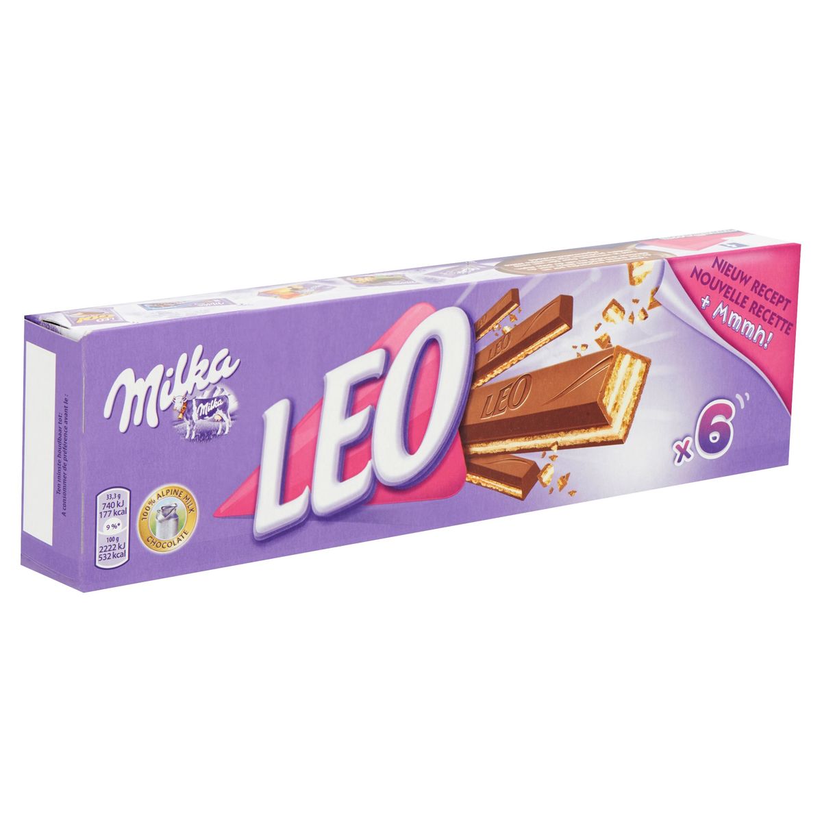 Milka LEO Chocolade Wafels Melkchocolade 6 x 33.3 g