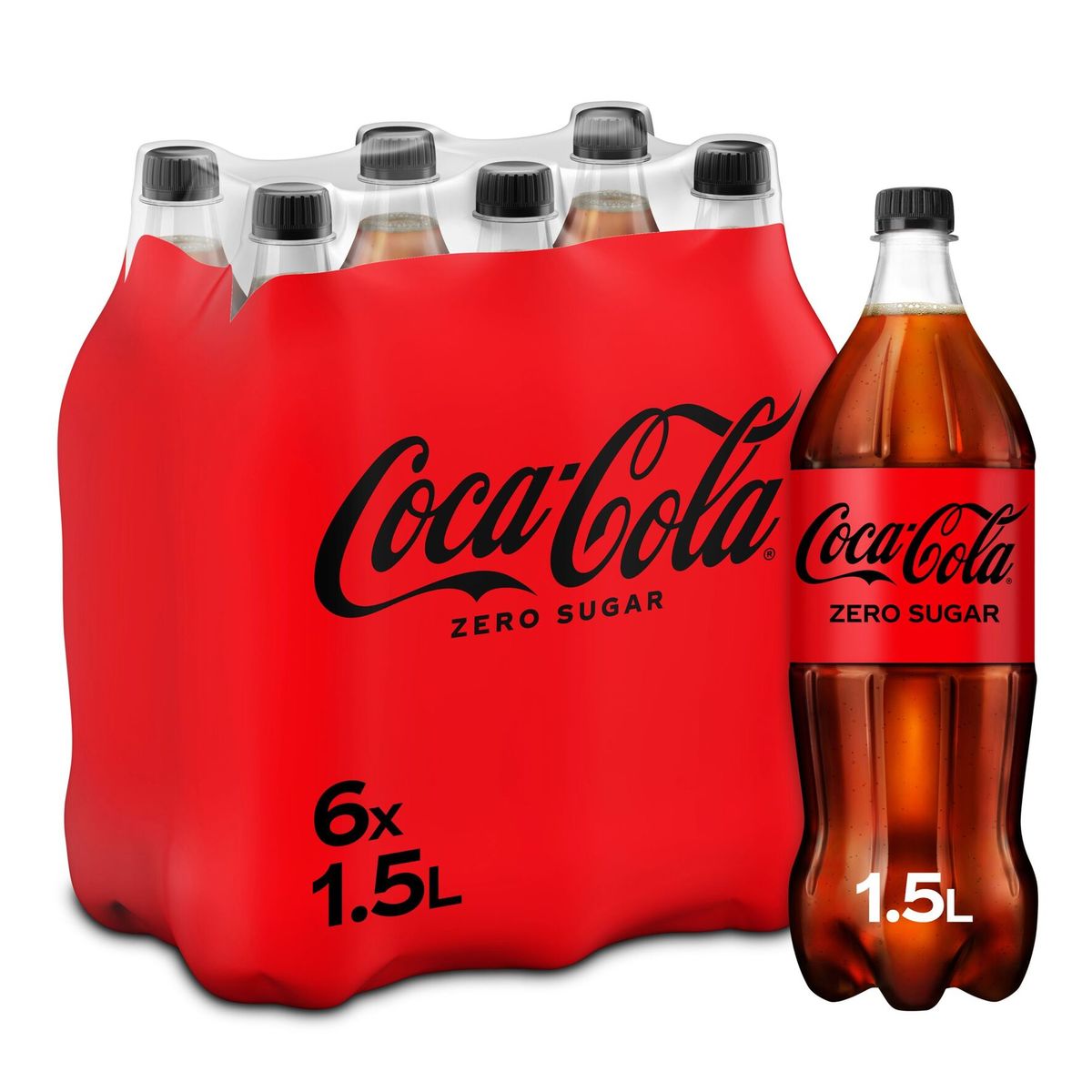 Coca-Cola Zero Sugar Coke Soft drink 6 x 1.5 L
