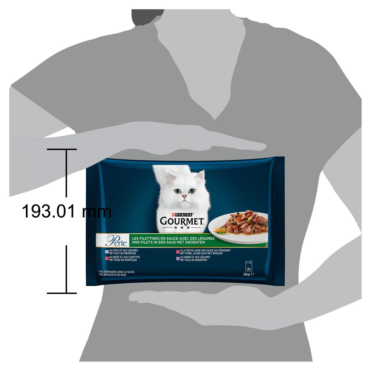 Gourmet Perle Kattenvoeding Mini Filets in Saus met Groenten 4x85g