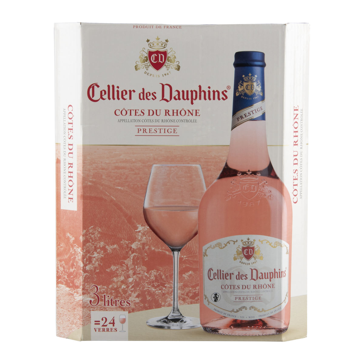 Cellier des Dauphins Prestige Côtes du Rhône Rosé 3 L