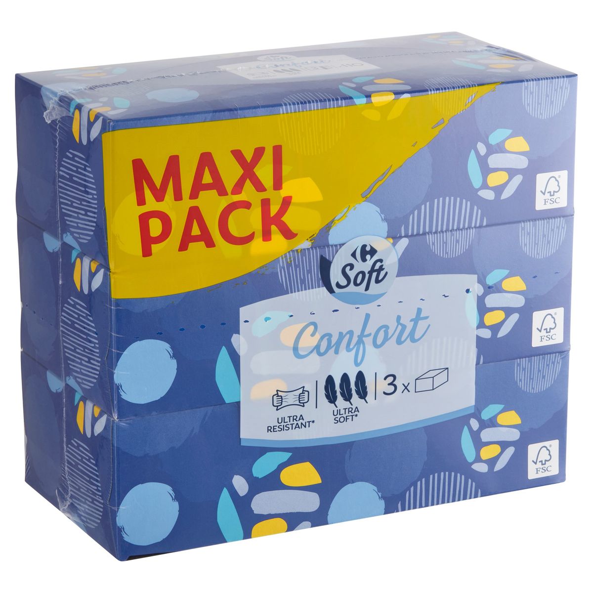Carrefour Soft Confort 3 Lagen Maxi Pack 3 x 110 Stuks