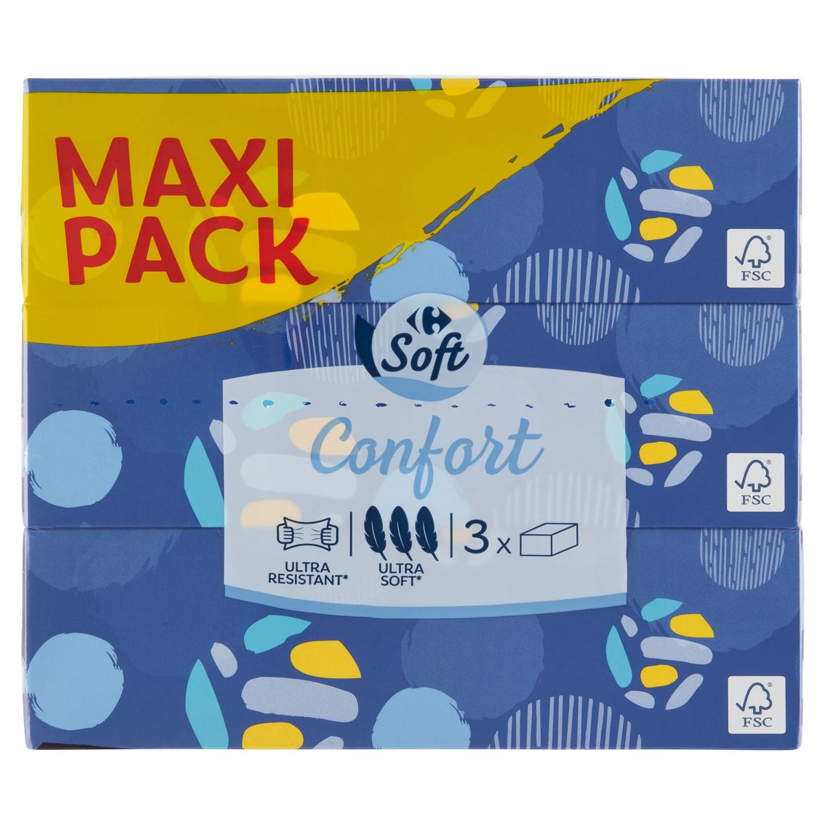 Carrefour Soft Confort 3 Épaisseurs Maxi Pack 3 x 110 Pièces