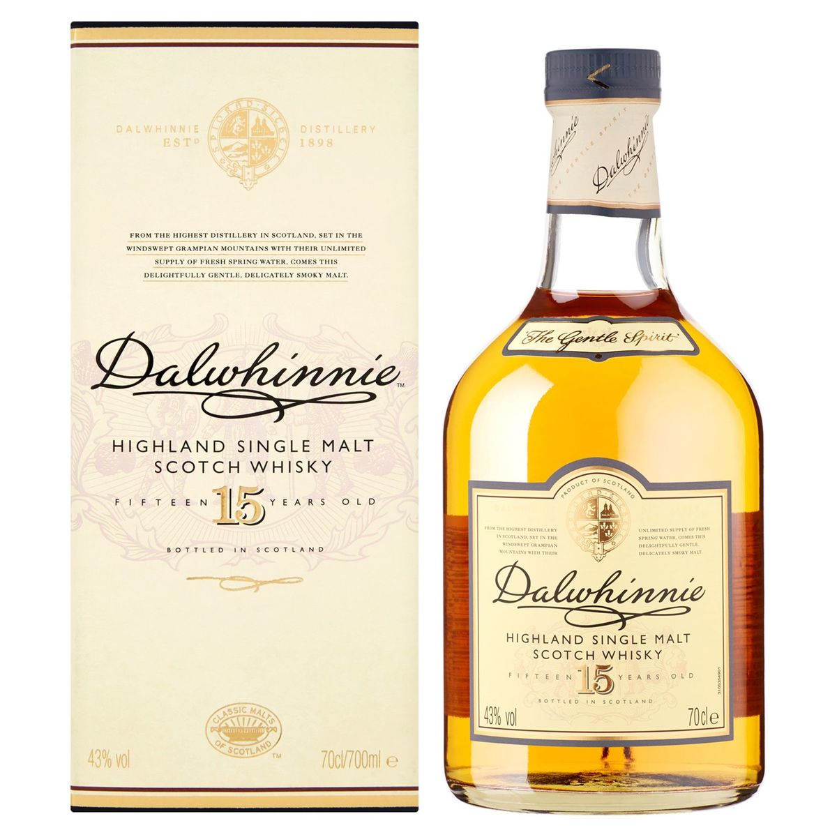 Dalwhinnie 15 Years Highland Single Malt Scotch Whisky 70 cl