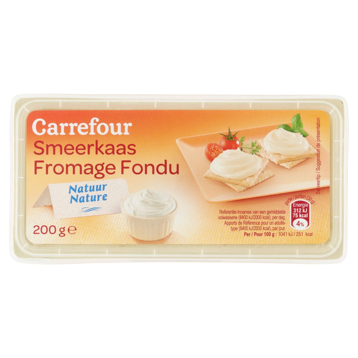 Carrefour Fromage Fondu Nature 200 g